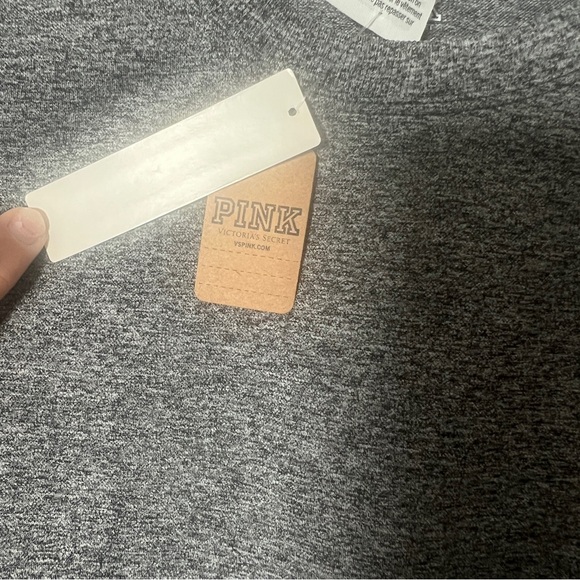 NWT- New Victoria’s Secret PINK Crop Workout Gym Active Long Sleeve Top Size M - Picture 5 of 7